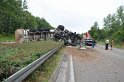 LKW umgestuerzt A 1 Rich Saarbruecken P095